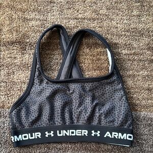 Under Armour Black Sports Bra Girls size YS youth small